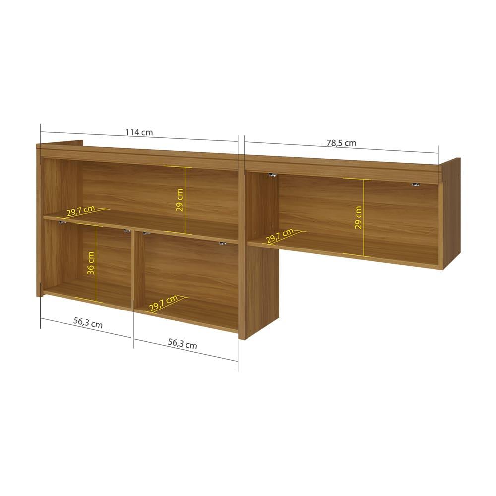 Armário Aéreo Nesher Princesa 2 Portas 4 Prateleiras – 200cm - 11