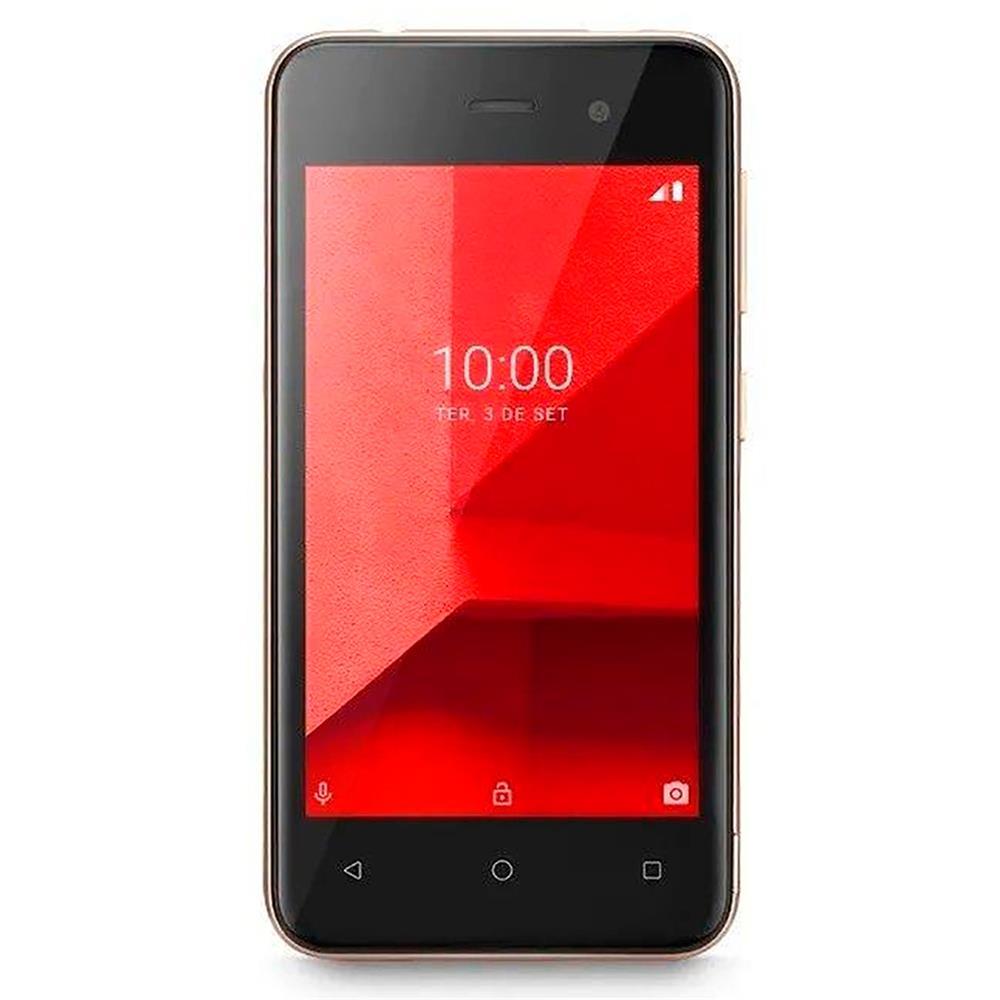 Smartphone Multilaser E Lite Dourado com 32GB, 512MB de RAM, Tela 4”, Android 8.1, Dual Chip, Câmera 5MP, 3G, Bluetooth e Processador Quad core - 2
