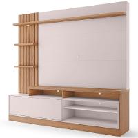 Painel Home Colibri Maceió com 4 Prateleiras, 4 Nichos, para TVs até 65”