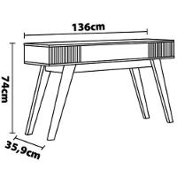 Aparador Colibri Riviera MDP com 1 Gaveta e Pés em Madeira Maciça - 9