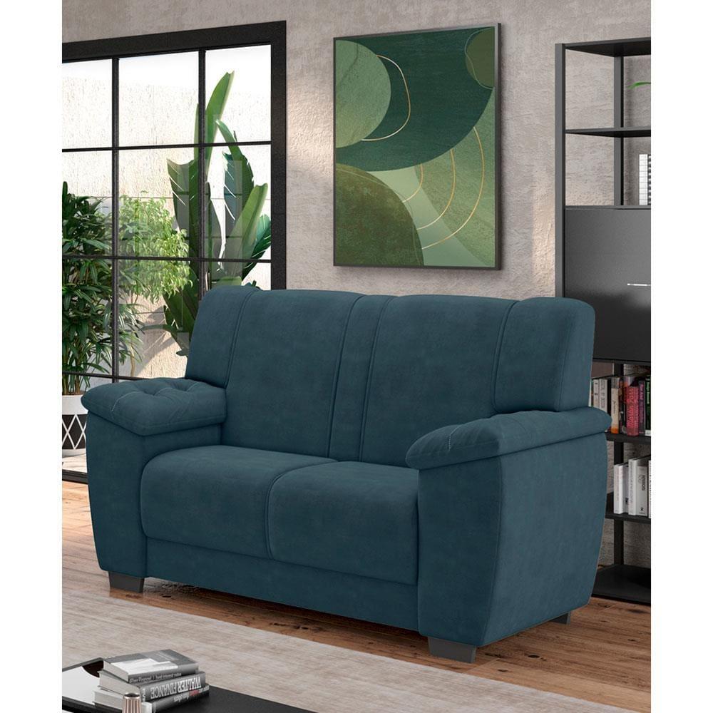 Sofá 2 Lugares Luizzi Roma II com 133cm de Largura e Revestimento em Veludo - 1