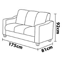 Sofá 3 Lugares Luizzi Roma II com 175cm de Largura e Revestido em Veludo - 3