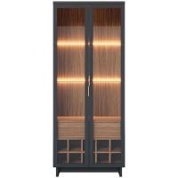 Cristaleira Colibri Guanabara MDP com 3 Prateleiras, 2 Portas de Vidro, 1 Gaveta e 1 Adega - 2