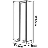 Cristaleira Colibri Guanabara MDP com 3 Prateleiras, 2 Portas de Vidro, 1 Gaveta e 1 Adega - 9