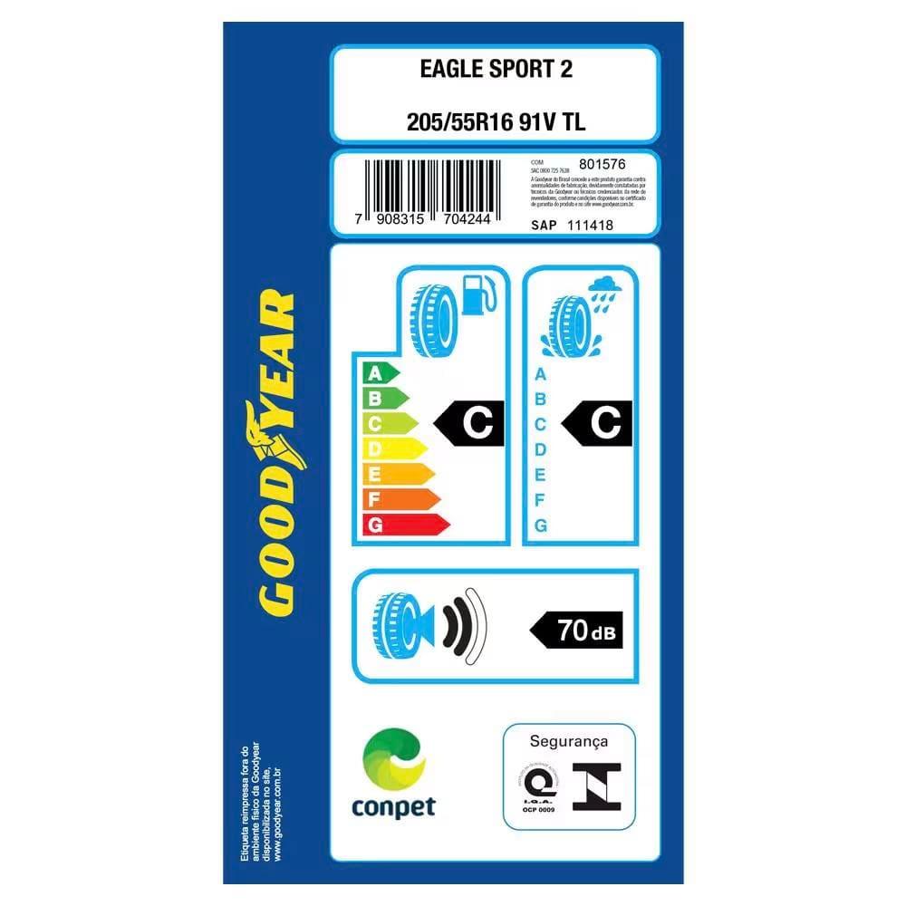 Pneu Goodyear Eagle Sport 2 205/55 Aro 16 - Preto - 4