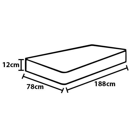 Colchão Solteiro Hellen Pro Confort Espuma D20 12x78x188 cm - Preto - 2
