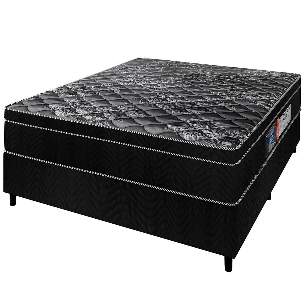 Cama Box Casal Portobel + Colchão Diplomata com Espuma D-45 65x138x188cm - Preto - 4