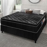 Cama Box Casal Portobel + Colchão Diplomata com Espuma D-45 65x138x188cm - Preto - 2