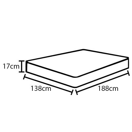 Colchão de Casal Probel Guarda Costas Espuma D33 17x138x188cm - Bege/Marrom - 6