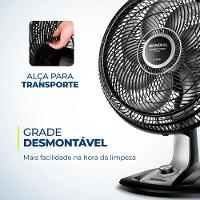 Ventilador de Mesa 40cm Mondial Super Turbo VTX-40-8P 8 Pás 3 Velocidades Preto - 5