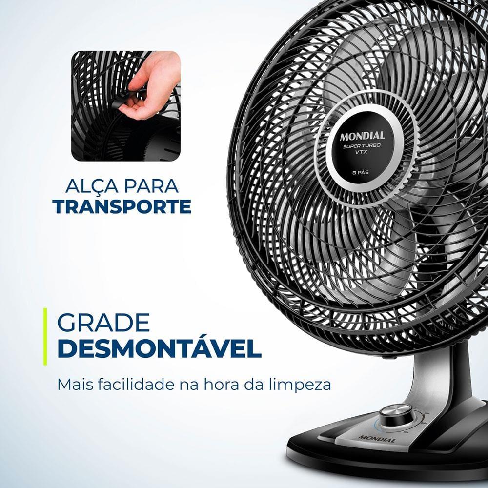Ventilador de Mesa Mondial VTX-50-8P Preto - 50 cm - 5