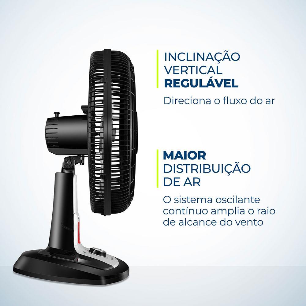 Ventilador de Mesa Mondial VTX-40-8P 40cm com Função Repelente Líquido - Preto - 5