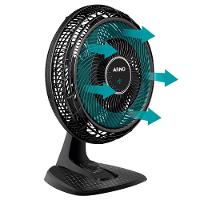 Ventilador de Mesa Arno Ultra Silence Force VD40 40cm, 6 Pás, 126W - Preto - 7