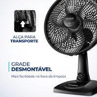 Ventilador de Mesa 30cm Mondial Super Power VSP-30-B 6 Pás 3 Velocidades - Preto - 5