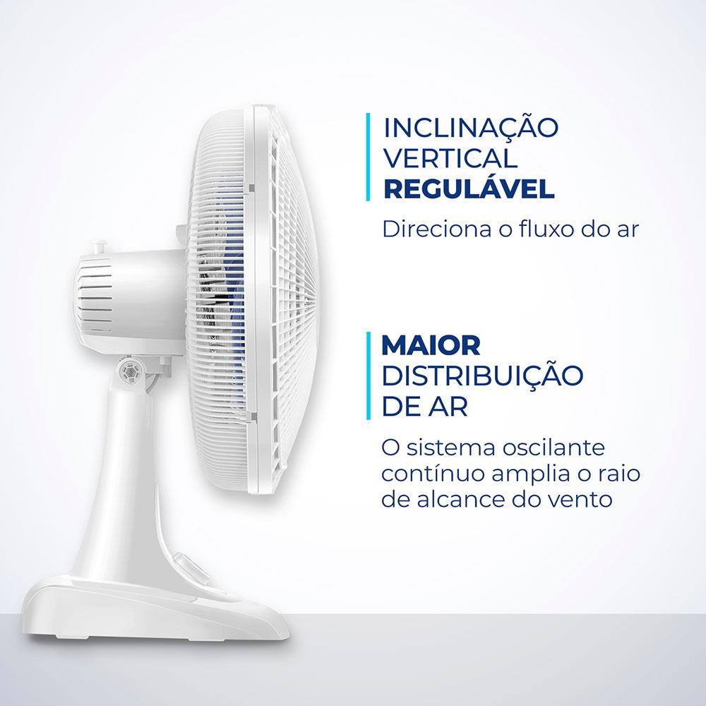 Ventilador de Mesa 40cm Mondial Super Power VSP40 W 6 Pás 3 Velocidades Branco - 4