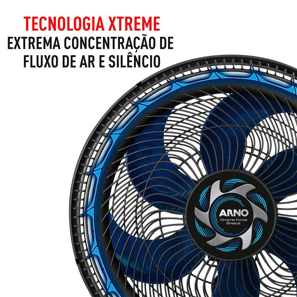 Ventilador de Mesa Arno Xtreme Force VB40 40cm 3 Velocidades 6 Pás Preto - 9
