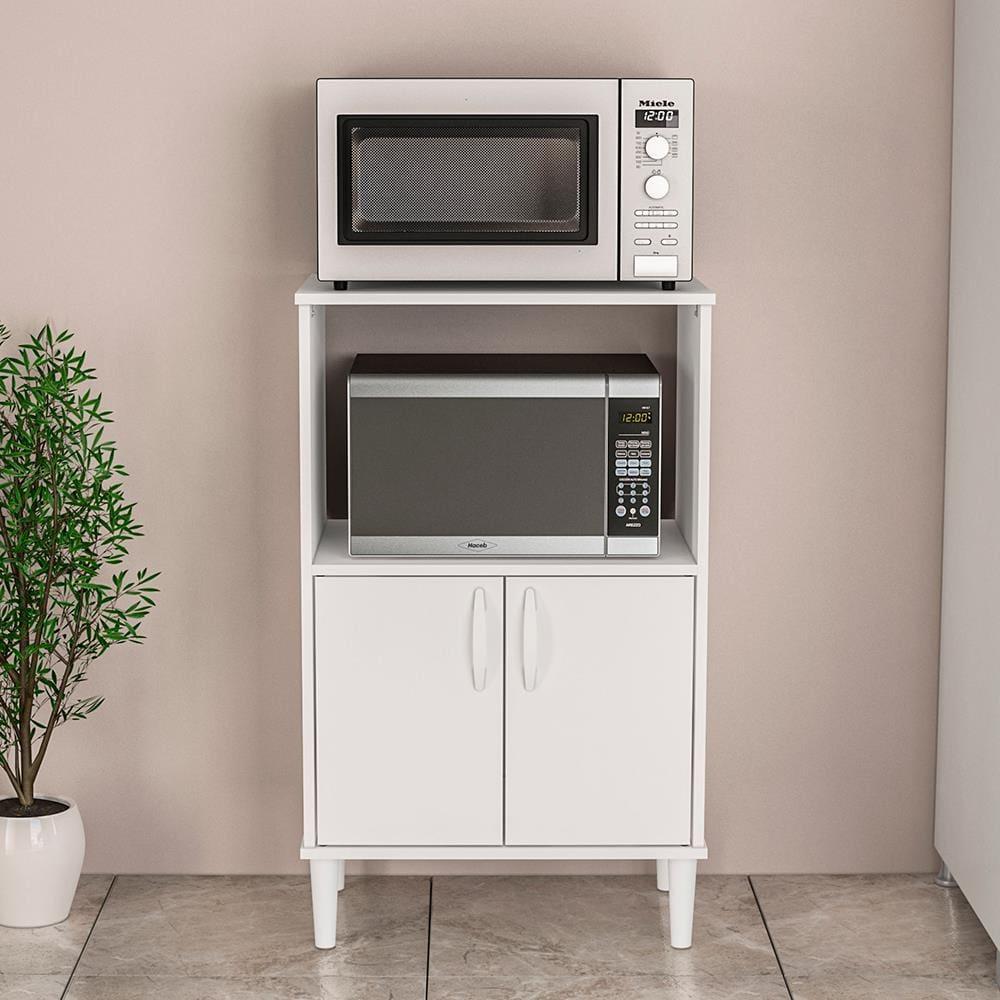 Armário para Micro-ondas Politorno Facility com 2 Portas e 1 Prateleira - 58cm de largura - 1