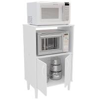 Armário para Micro-ondas Politorno Facility com 2 Portas e 1 Prateleira - 58cm de largura - 3