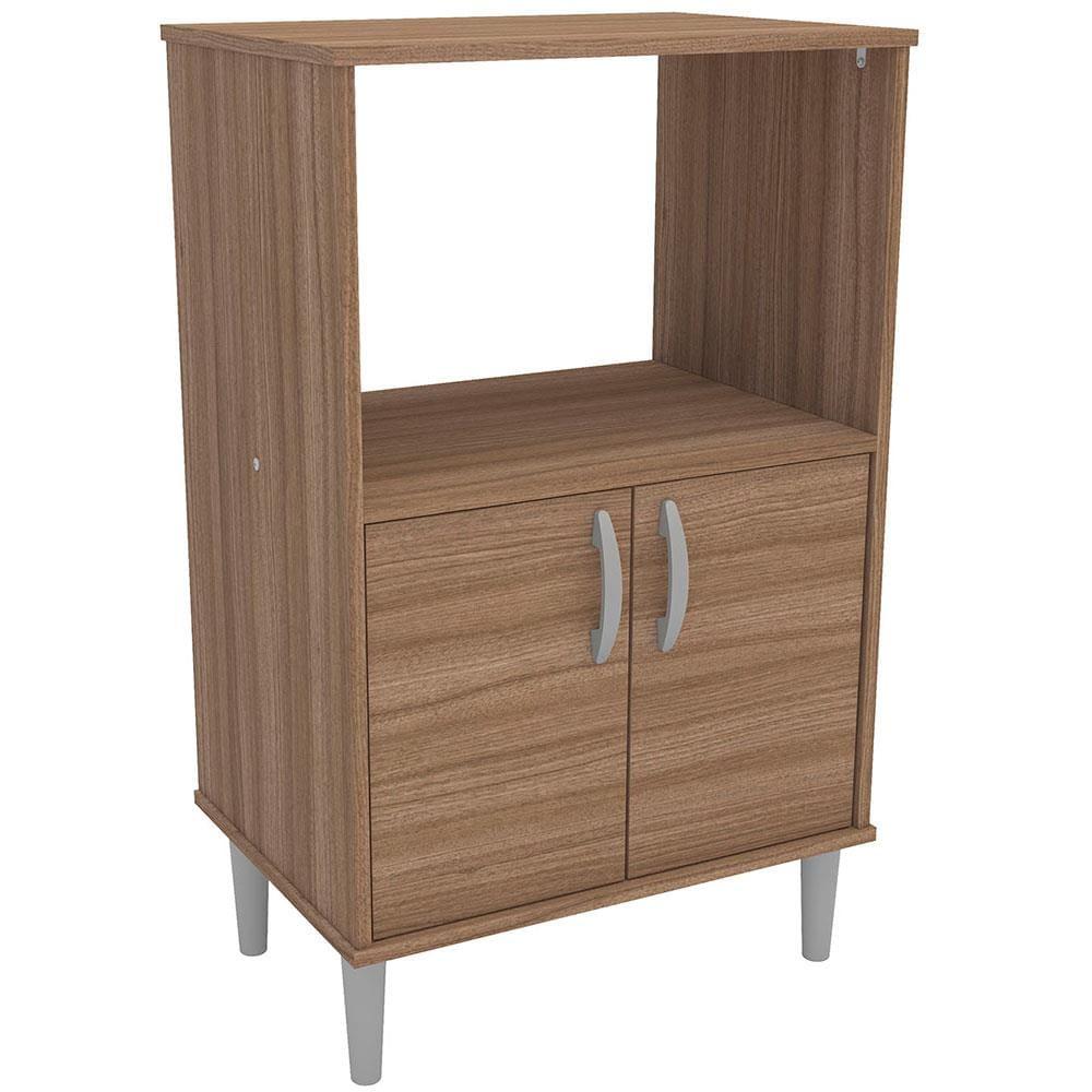 Armário para Micro-ondas Politorno Facility com 2 Portas e 1 Prateleira - 58cm de largura - 5