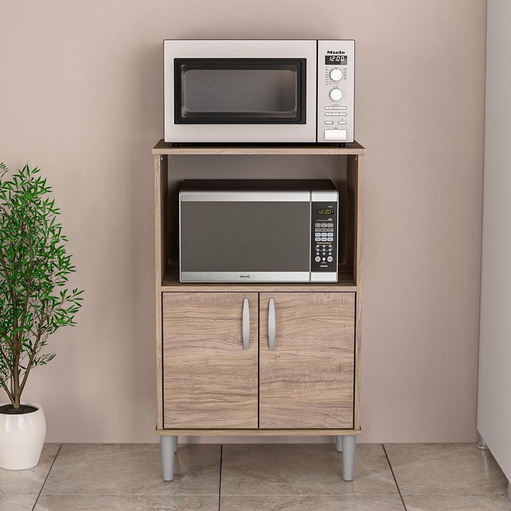 Armário para Micro-ondas Politorno Facility com 2 Portas e 1 Prateleira - 58cm de largura - 1