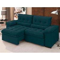 Sofá 3 Lugares Besthouse Arezzo com Assento Retrátil e Encosto Reclinável em Revestimento Suede Veludo 215 cm de Largura - 1