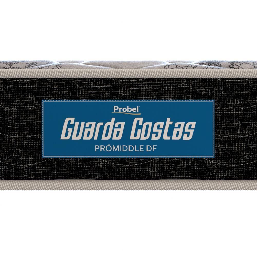 Colchão King Size Probel Guarda Costas Promiddle Espuma D28 22x193x203cm - Branco/Preto - 4