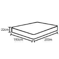 Colchão King Size Probel Guarda Costas Promiddle Espuma D28 22x193x203cm - Branco/Preto - 6