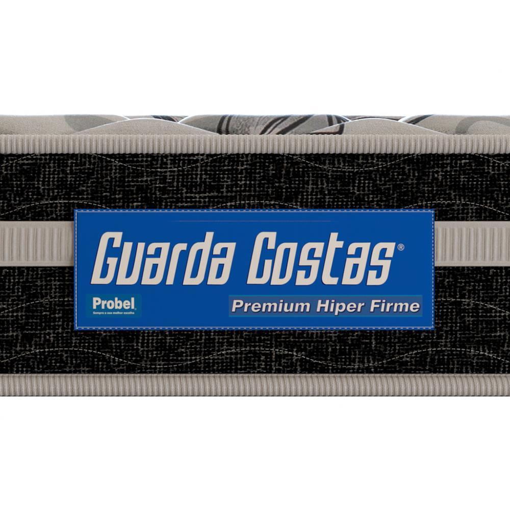 Colchão Queen Size Probel Guarda Costas Premium Hiper Firme Espuma D20, 28 e 40 22x158x198cm - Branco/Preto - 4