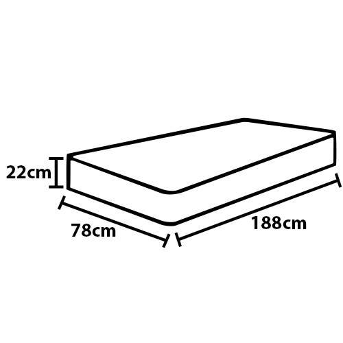 Colchão de Solteiro Probel Guarda Costas Próintense DF Espuma D33 22x78x188cm - Bege/Marrom - 6