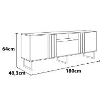 Rack Colibri Juruá com 180 cm de Largura, 3 Portas, Ideal para TV de até 70” - 9
