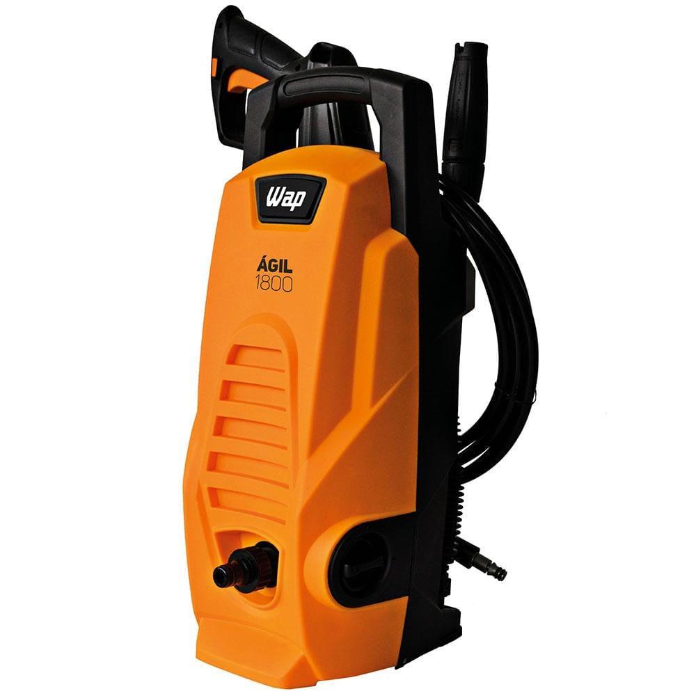 Lavadora de Alta Pressão Wap Ágil 1800 Compacta com Jato de Água Leque e Concentrado, 1300PSI e Sistema Stop Total - 1400W - 4