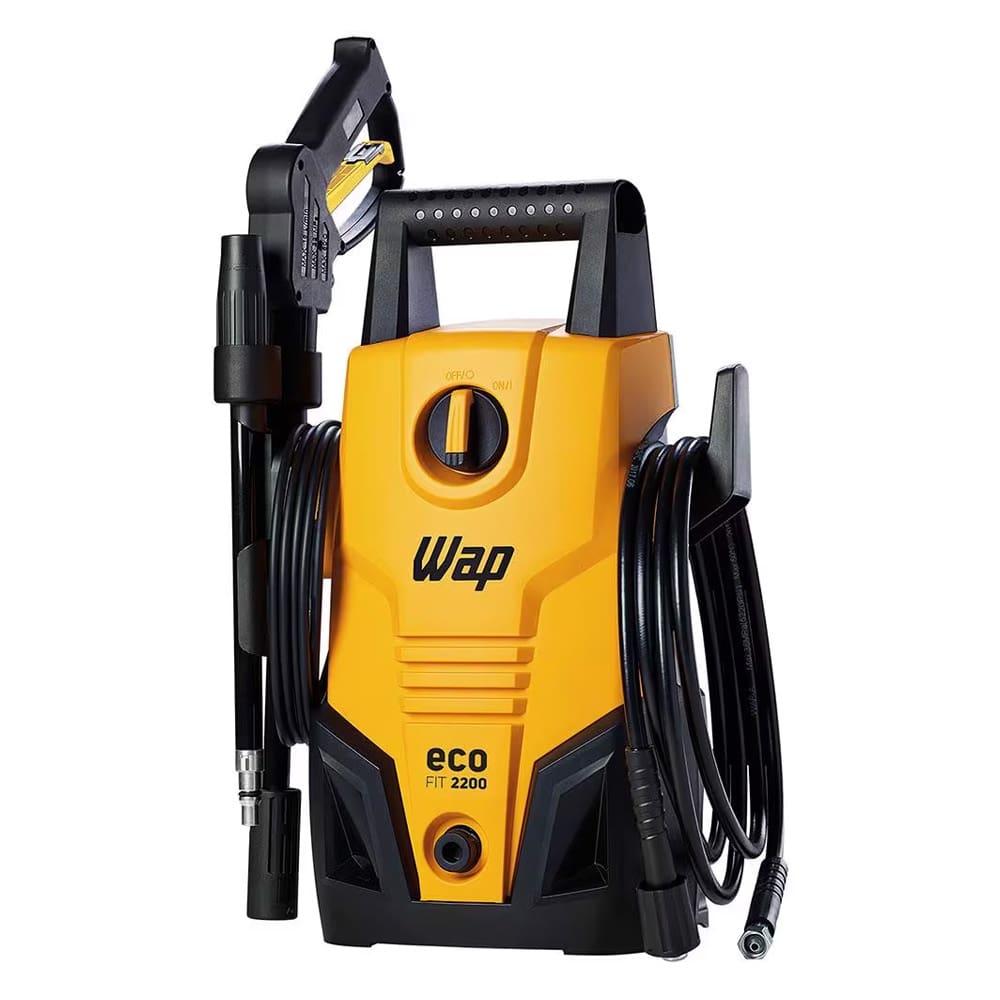Lavadora de Alta Pressão Wap Eco Fit 2200 1500psi 1400W com Jato de Água Leque e Concentrado, Sistema Stop Total - Amarelo/Preta - 4