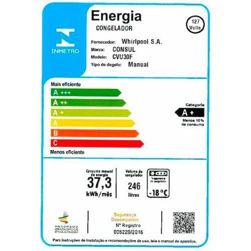 Freezer Vertical Consul CVU30FB 1 Porta – 246 L - 4