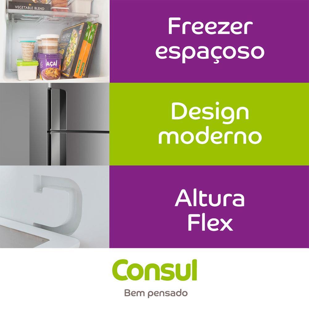 Geladeira Consul Duplex CRM44AB Frost Free 386L com Altura Flex, Função Turbo, Iluminação em LED e Freezer Espaçoso - Branca - 5