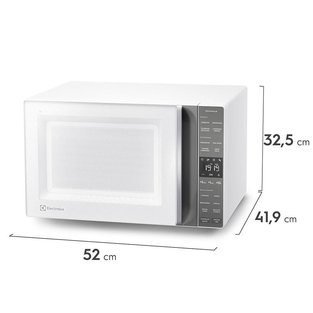 Forno de Micro-ondas Electrolux Efficient ME36B Funções Fermentar e Manter Aquecido Branco 36 L - 8
