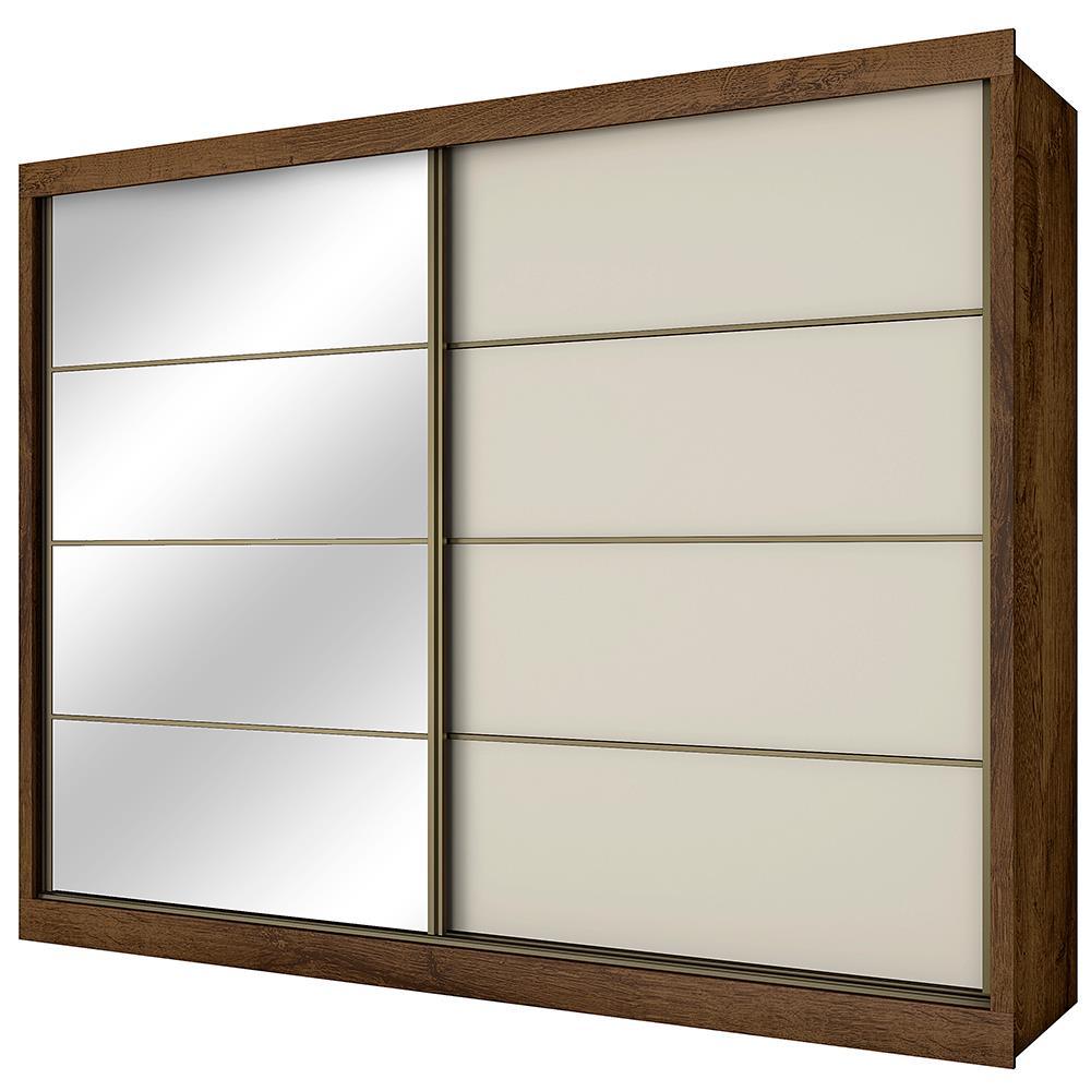 Guarda-Roupa Casal Mademarques Sevilha Flex com 228 cm Largura, 2 Portas, 6 Gavetas, 10 Prateleiras e Espelho - 4
