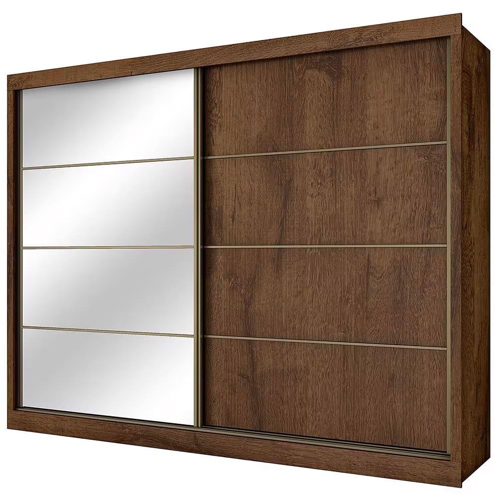 Guarda-Roupa Casal Mademarques Sevilha Flex com 228 cm Largura, 2 Portas, 6 Gavetas, 10 Prateleiras e Espelho - 8