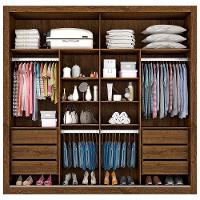 Guarda-Roupa Casal Mademarques Sevilha Flex com 228 cm Largura, 2 Portas, 6 Gavetas, 10 Prateleiras e Espelho - 5