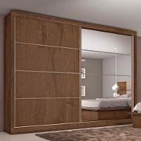 Guarda-Roupa Casal Mademarques Sevilha Flex com 228 cm Largura, 2 Portas, 6 Gavetas, 10 Prateleiras e Espelho - 6