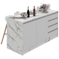 Bancada Bartira Gourmet com 2 Portas, 4 Gavetas e 1 Prateleira - 180,6cm de largura - 5