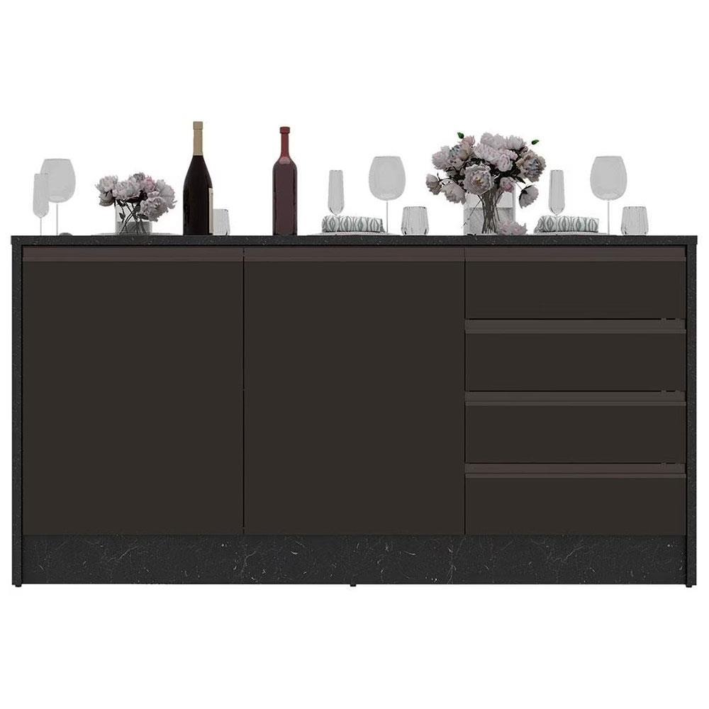 Bancada Bartira Gourmet com 2 Portas, 4 Gavetas e 1 Prateleira - 180,6cm de largura - 3