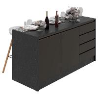 Bancada Bartira Gourmet com 2 Portas, 4 Gavetas e 1 Prateleira - 180,6cm de largura - 5