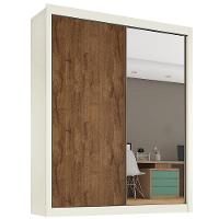 Guarda-Roupa Solteiro Móveis Europa Zurique Flex com Espelho 170cm Largura 2 Portas 4 Gavetas - 2