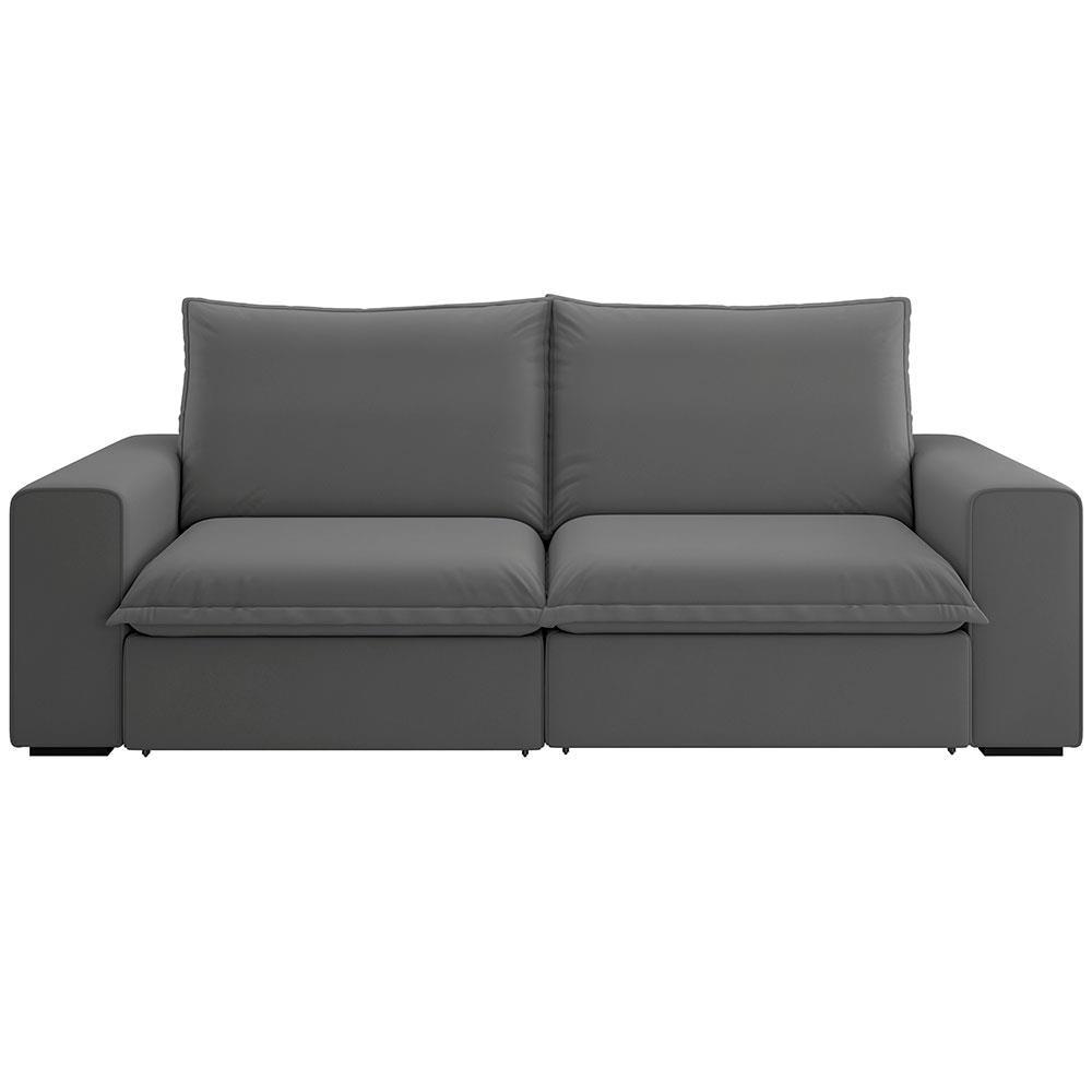 Sofá 5 Lugares Luizzi Greco Retrátil, Reclinável e Revestido em Tecido Veludo Slim 290cm Largura - 2