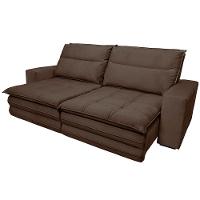 Sofá 5 Lugares Luizzi Colombo Retrátil, Reclinável e Revestido em Tecido Veludo Slim 250 cm Largura - 7