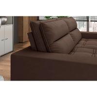 Sofá 5 Lugares Luizzi Colombo Retrátil, Reclinável e Revestido em Tecido Veludo Slim 250 cm Largura - 9