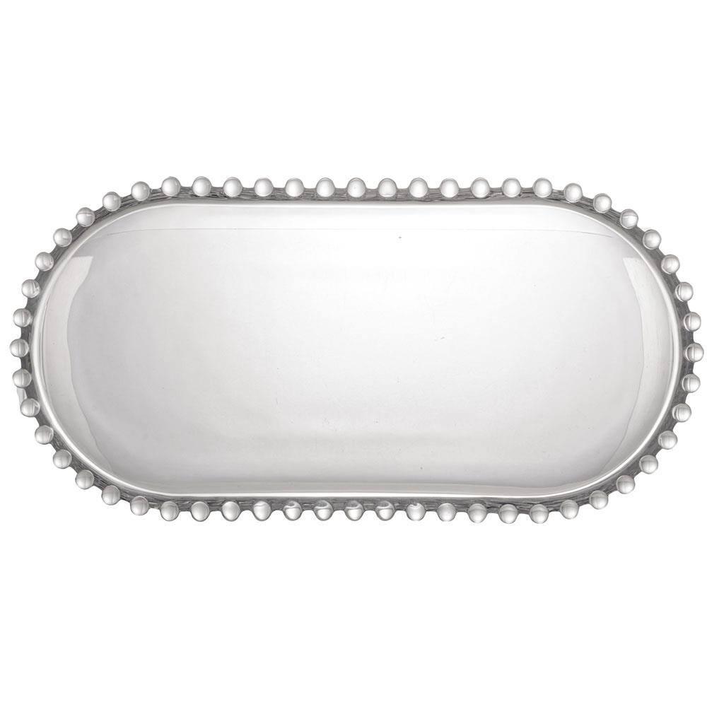 Travessa Oval Wolff Pearl em Cristal - 14,5 x 29,5 cm - 2