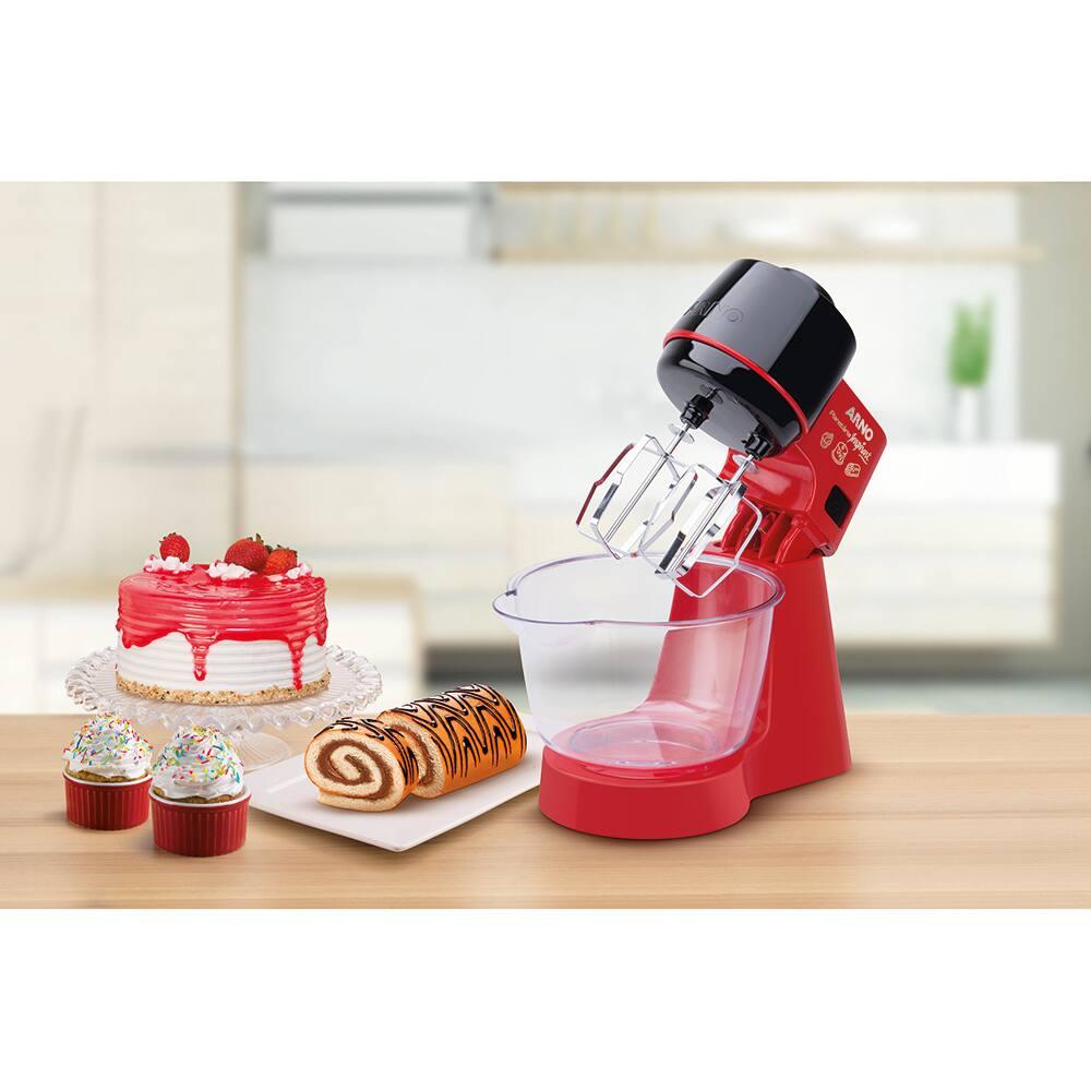 Batedeira Planetária Arno Inspirart KM-32 com 5 Velocidades e 500W – Vermelha - 4