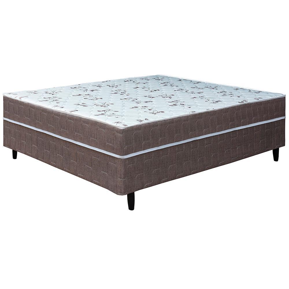 Cama Box Conjugada Casal Umaflex New Florença com Molas Ensacadas 55x138x188cm - Marrom e Bege - 2
