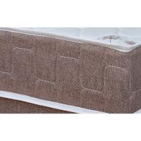 Cama Box Conjugada Solteiro Umaflex New Florença com Molas Ensacadas 55x88x188cm - Marrom/Bege